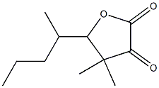 Dihydro-4,4-dimethyl-5-(1-methylbutyl)furan-2,3-dione Struktur