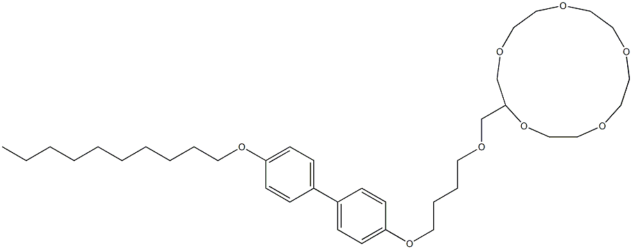 2-[4-[(4-Decyloxy-1,1'-biphenyl-4'-yl)oxy]butoxymethyl]-1,4,7,10,13-pentaoxacyclopentadecane Struktur