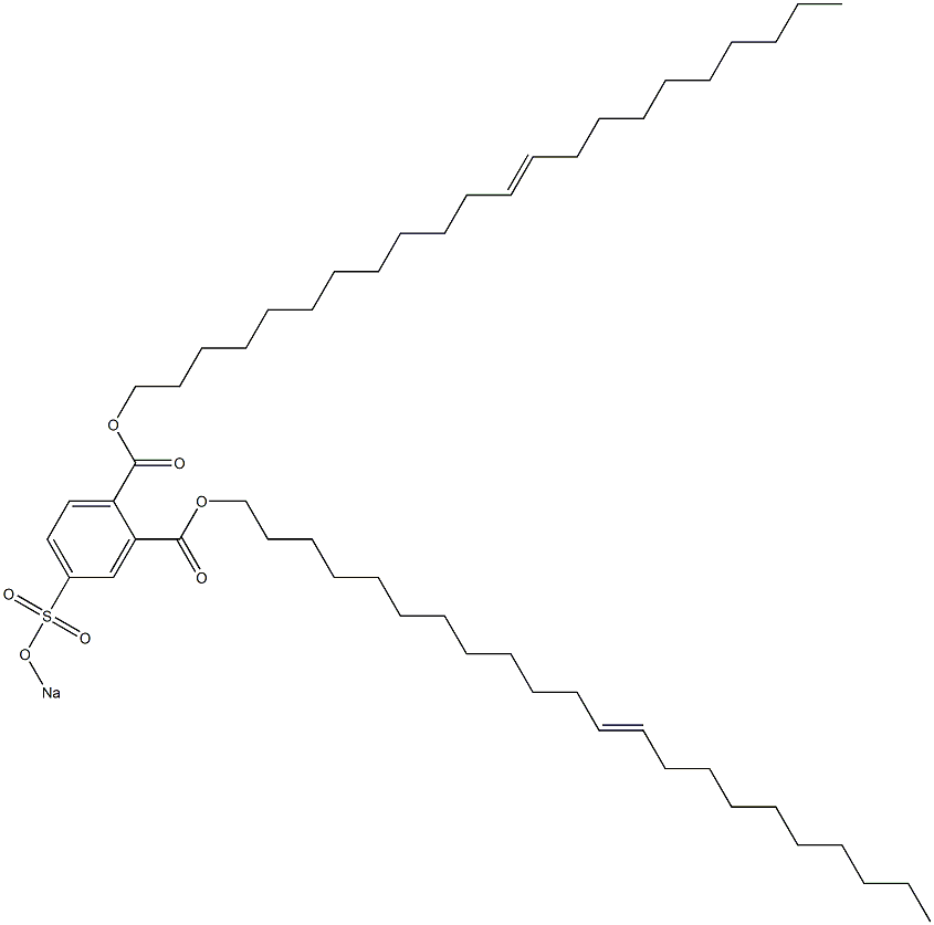 4-(Sodiosulfo)phthalic acid di(12-docosenyl) ester Struktur