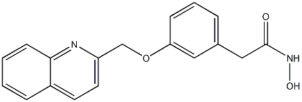 [3-(2-Quinolinylmethoxy)phenyl]acetohydroxamic acid Struktur