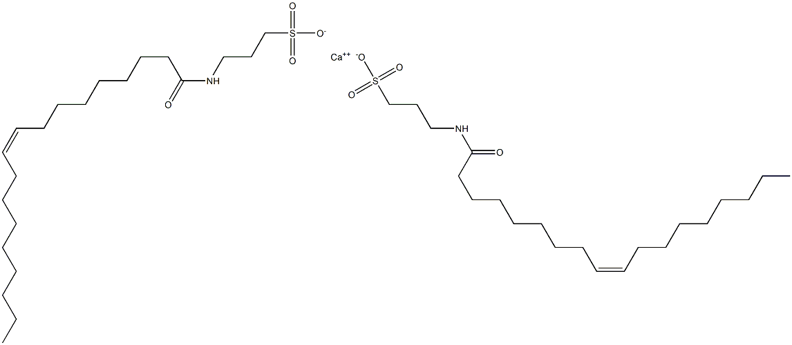 Bis[3-[(Z)-9-octadecenoylamino]-1-propanesulfonic acid]calcium salt Struktur