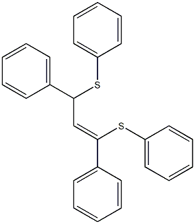 (Z)-1,3-Bis(phenylthio)-1,3-diphenyl-1-propene Struktur