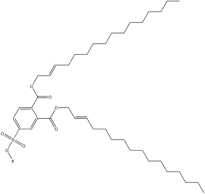 4-(Potassiosulfo)phthalic acid di(2-hexadecenyl) ester Struktur