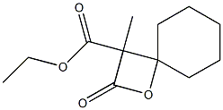 2-Oxo-3-methyl-1-oxaspiro[3.5]nonane-3-carboxylic acid ethyl ester Struktur