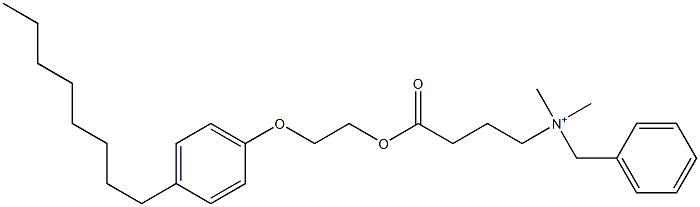 N,N-Dimethyl-N-benzyl-N-[3-[[2-(4-octylphenyloxy)ethyl]oxycarbonyl]propyl]aminium Struktur