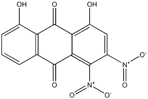 1,8-Dihydroxy-3,4-dinitroanthraquinone Struktur