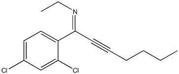 N-Ethyl-1-(2,4-dichlorophenyl)-2-heptyn-1-imine Struktur