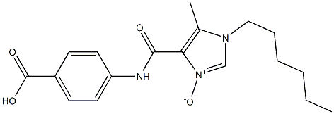 4-[[[5-Methyl-1-hexyl-1H-imidazole 3-oxide]-4-yl]carbonylamino]benzoic acid Struktur