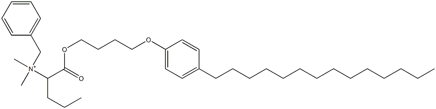 N,N-Dimethyl-N-benzyl-N-[1-[[4-(4-tetradecylphenyloxy)butyl]oxycarbonyl]butyl]aminium Struktur