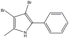 3,4-Dibromo-2-methyl-5-phenyl-1H-pyrrole Struktur