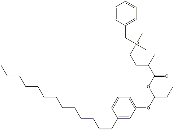 N,N-Dimethyl-N-benzyl-N-[3-[[1-(3-tridecylphenyloxy)propyl]oxycarbonyl]butyl]aminium Struktur