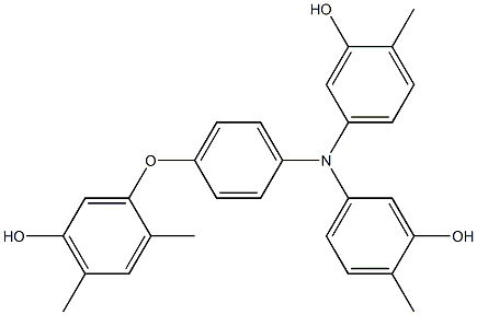 N,N-Bis(3-hydroxy-4-methylphenyl)-4-(5-hydroxy-2,4-dimethylphenoxy)benzenamine Struktur