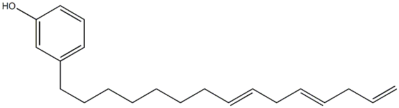 15-(3-Hydroxyphenyl)-1,4,7-pentadecatriene Struktur