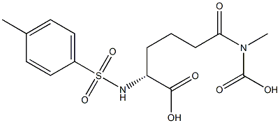 (-)-N-Tosyl-5-(carboxymethylcarbamoyl)-D-norvaline Struktur