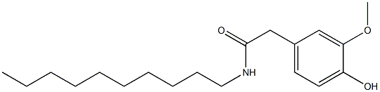 N-Decyl-4-hydroxy-3-methoxybenzeneacetamide Struktur