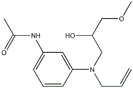 3'-(N-Allyl-2-hydroxy-3-methoxypropylamino)acetanilide Struktur