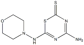 4-Amino-6-(morpholinoamino)-2H-1,3,5-thiadiazine-2-thione Struktur