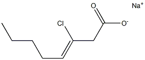 3-Chloro-3-octenoic acid sodium salt Struktur