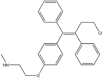 4-Chloro-1,2-diphenyl-1-[4-(2-methylaminoethoxy)phenyl]-1-butene Struktur