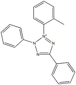 2,5-Diphenyl-3-(o-tolyl)-2H-tetrazol-3-ium Struktur