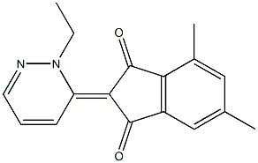 4,6-Dimethyl-2-[2-ethyl-pyridazin-3(2H)-ylidene]indane-1,3-dione Struktur