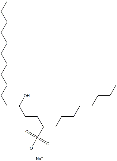 12-Hydroxytricosane-9-sulfonic acid sodium salt Struktur