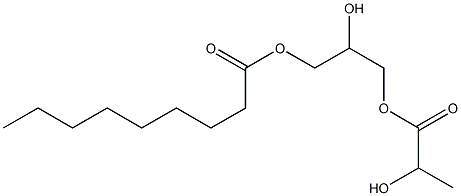 2-Hydroxypropionic acid 2-hydroxy-3-nonanoyloxypropyl ester Struktur