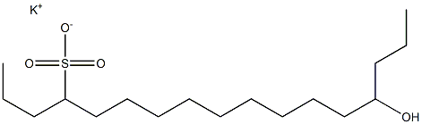 14-Hydroxyheptadecane-4-sulfonic acid potassium salt Struktur