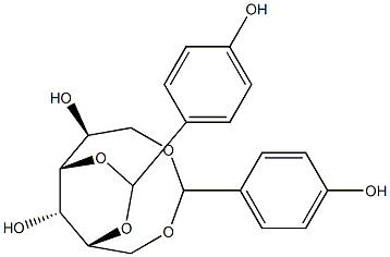 1-O,6-O:2-O,4-O-Bis(4-hydroxybenzylidene)-L-glucitol Struktur