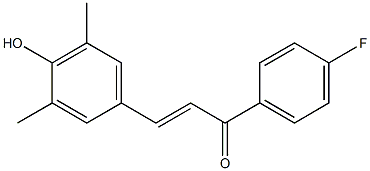 4'-Fluoro-4-hydroxy-3,5-dimethylchalcone Struktur