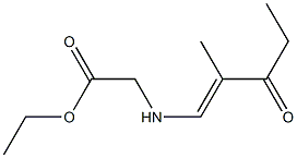 N-(3-Oxo-2-methyl-1-pentenyl)glycine ethyl ester Struktur