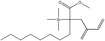 4-Methylene-2-octyl-2-(trimethylsilyl)-5-hexenoic acid methyl ester Struktur