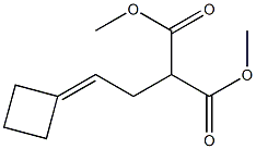 2-(2-Cyclobutylideneethyl)malonic acid dimethyl ester Struktur