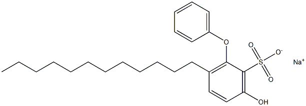 3-Hydroxy-6-dodecyl[oxybisbenzene]-2-sulfonic acid sodium salt Struktur