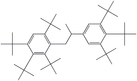 1-(2,3,4,6-Tetra-tert-butylphenyl)-2-(3,4,5-tri-tert-butylphenyl)propane Struktur