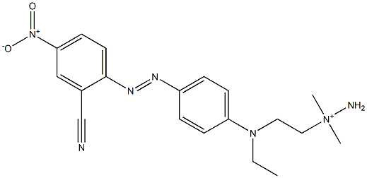 1-[2-[[4-[(2-Cyano-4-nitrophenyl)azo]phenyl]ethylamino]ethyl]-1,1-dimethylhydrazinium Struktur