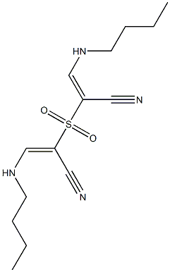 2,2'-Sulfonylbis[(E)-3-butylaminopropenenitrile] Struktur