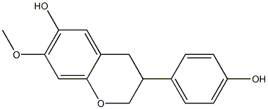 7-Methoxy-3-(4-hydroxyphenyl)-3,4-dihydro-2H-1-benzopyran-6-ol Struktur