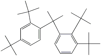 2-(2,3-Di-tert-butylphenyl)-2-(2,4-di-tert-butylphenyl)propane Struktur