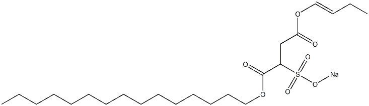 2-(Sodiosulfo)succinic acid 1-pentadecyl 4-(1-butenyl) ester Struktur