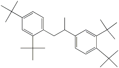 1-(2,4-Di-tert-butylphenyl)-2-(3,4-di-tert-butylphenyl)propane Struktur