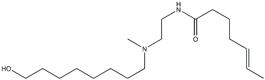 N-[2-[N-(8-Hydroxyoctyl)-N-methylamino]ethyl]-5-heptenamide Struktur