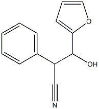 3-Hydroxy-2-phenyl-3-(furan-2-yl)propanenitrile Struktur