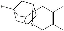 3,6-Dihydro-5'-fluoro-4,5-dimethylspiro[2H-thiopyran-2,2'-adamantane] Struktur