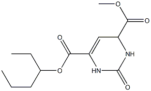 2-Oxo-1,2,3,6-tetrahydropyrimidine-4,6-dicarboxylic acid 4-hexyl 6-methyl ester Struktur