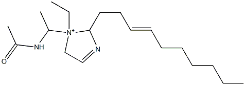 1-[1-(Acetylamino)ethyl]-2-(3-decenyl)-1-ethyl-3-imidazoline-1-ium Struktur