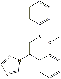 1-[(E)-2-Phenylthio-1-(2-ethoxyphenyl)ethenyl]-1H-imidazole Struktur