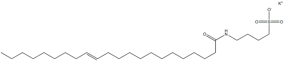 4-[[(E)-1-Oxo-13-docosen-1-yl]amino]-1-butanesulfonic acid potassium salt Struktur