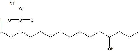 13-Hydroxyhexadecane-4-sulfonic acid sodium salt Struktur