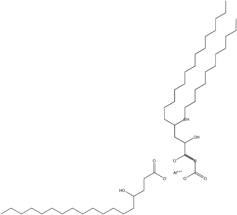 Tris(4-hydroxyoctadecanoic acid)aluminum salt Struktur